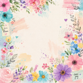 Colorful Floral Scrapbook Kit