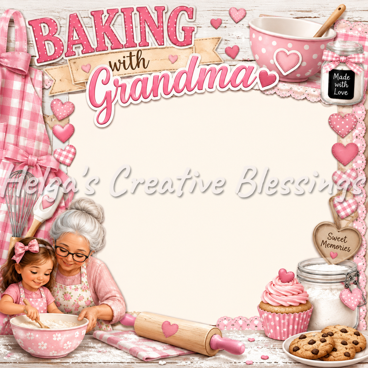 Baking with Grandma Girl Frame