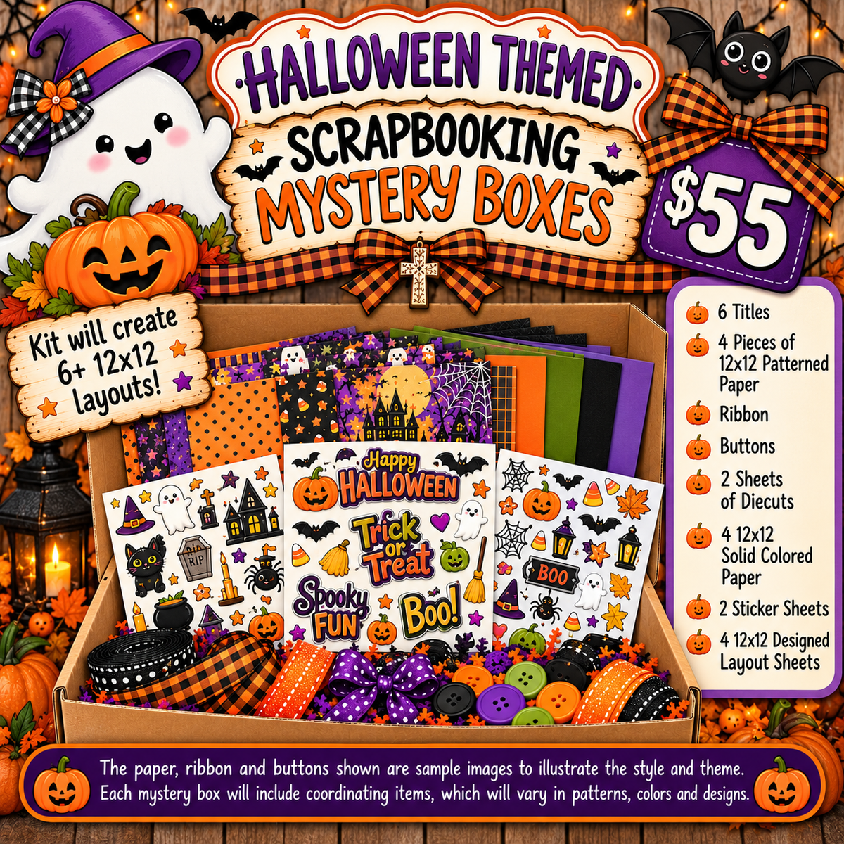 Halloween Themed Scrapbooking Mystery Boxes