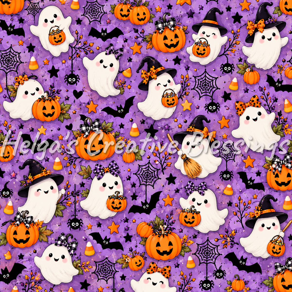 Halloween Cute Ghost Purple