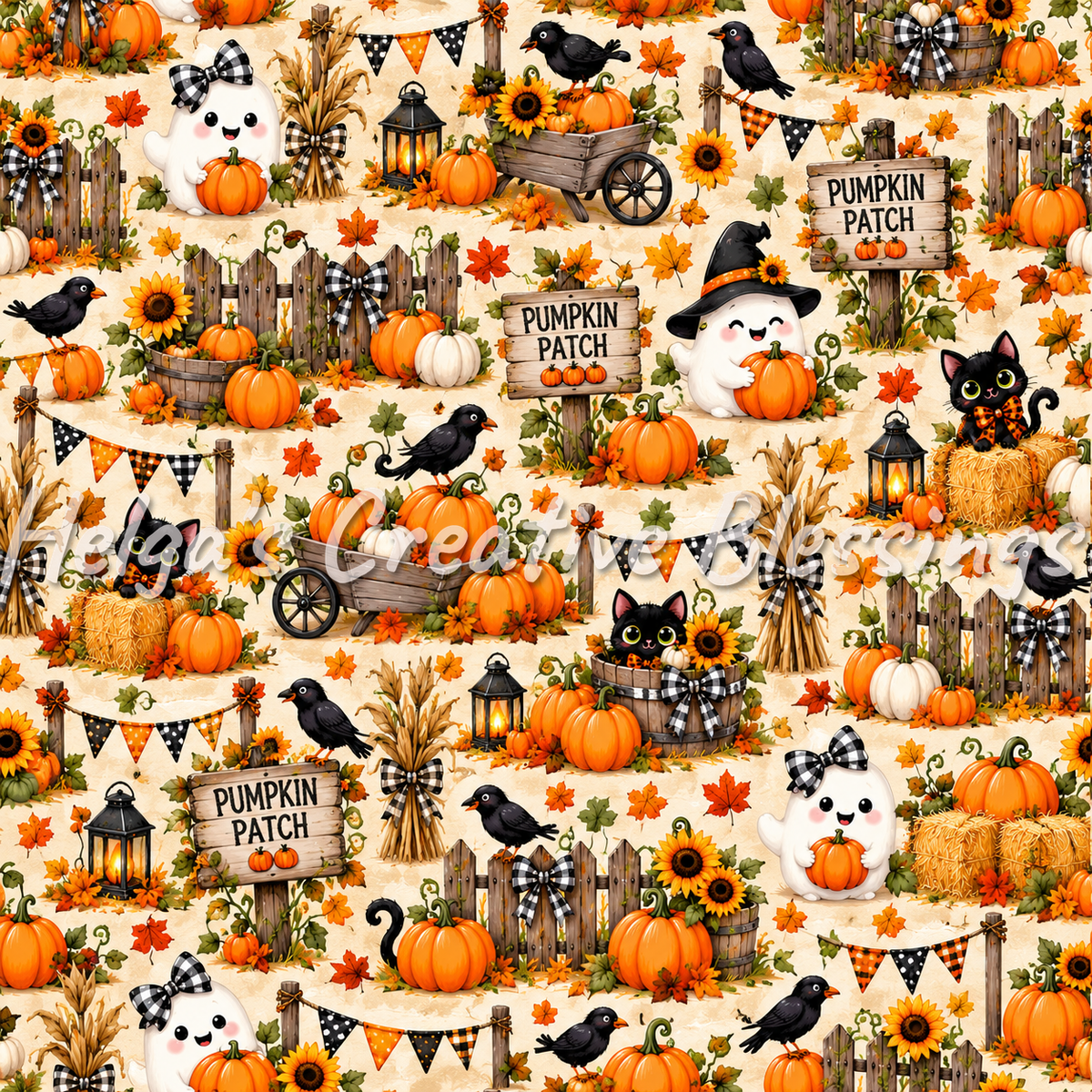 Halloween Pumpkin Patch Ghost