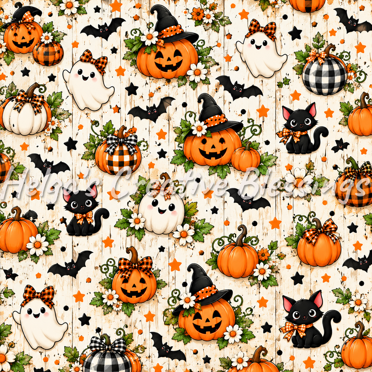 Halloween Pumpkins and Ghost
