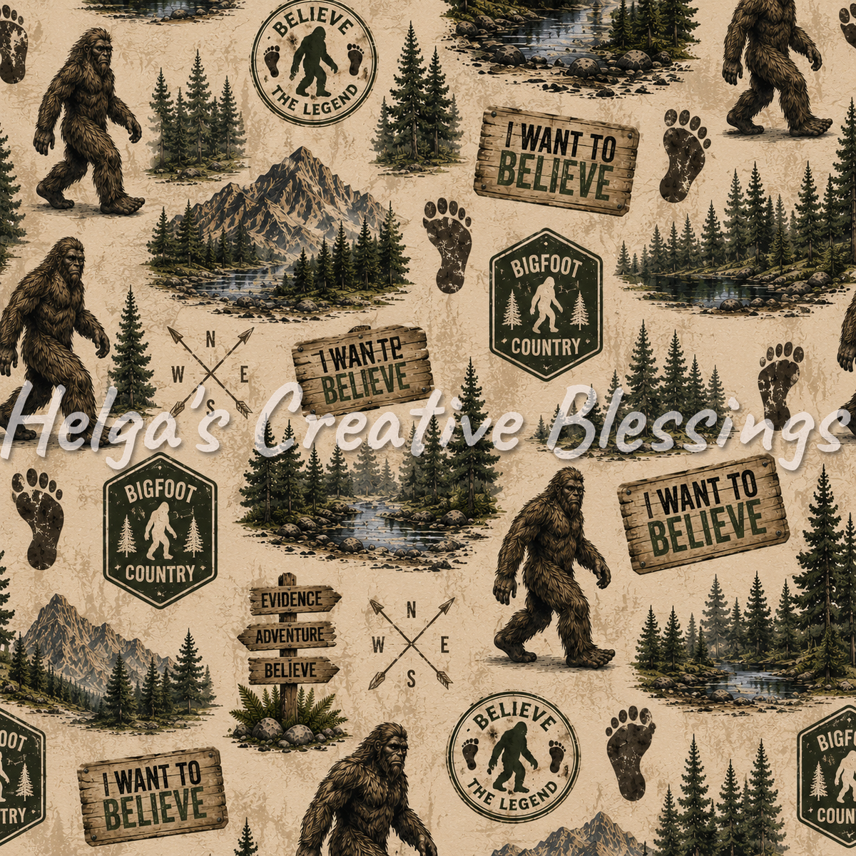 Bigfoot He Does Exist Gone Squatchin' I Want to Believe