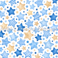 Blue and Cream Stars