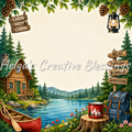 Cabin at the Lake Backpack Frame