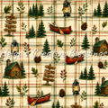 Cabin at the Lake Backpack Plaid