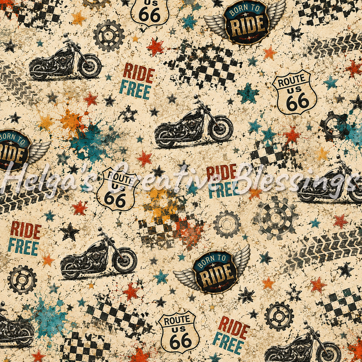 Colorful Motorcycle Flag