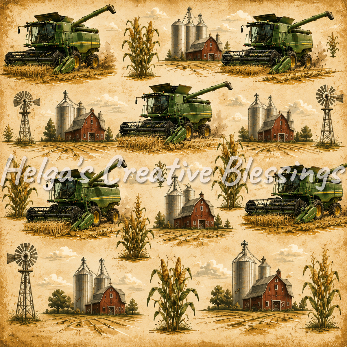 Combining Corn Windmill
