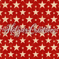 Cream Stars on Red