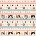 Cute Cats Striped