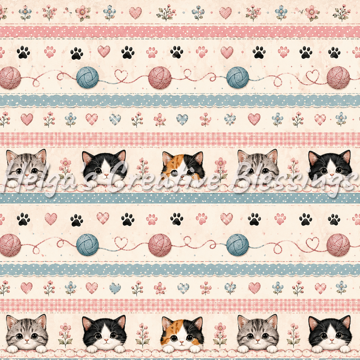 Cute Cats Striped