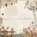 Cute Farm Pig Frame