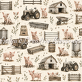 Cute Farm Pig Tractor