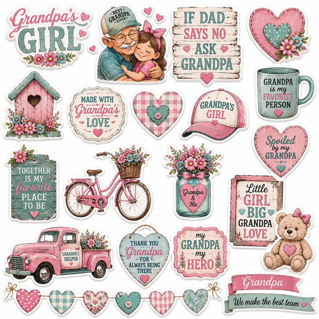 If Dad Says No Ask Grandpa(Girl) Scrapbooking Kit