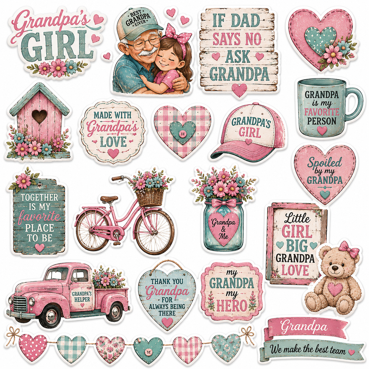 If Dad Says No Ask Grandpa(Girl) Scrapbooking Kit