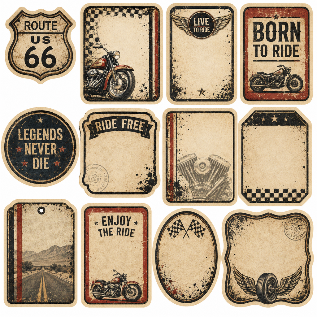 Vintage Motorcycle Scrapbook Kit
