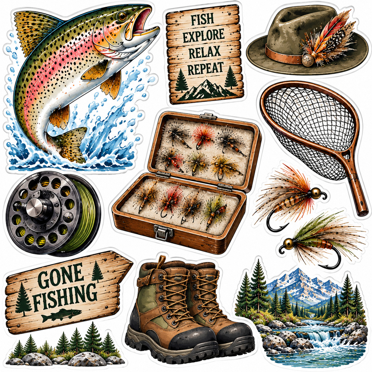 Fly FIshing Scrapbookng Kit