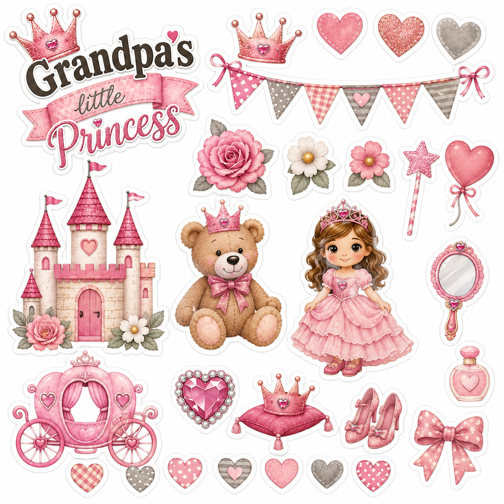 Grandpa's Little Princess Scrapbook Kit