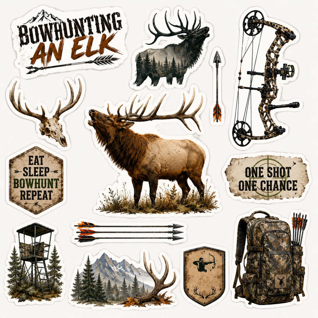 Bow Hunting Elk Scrapbooking Kit
