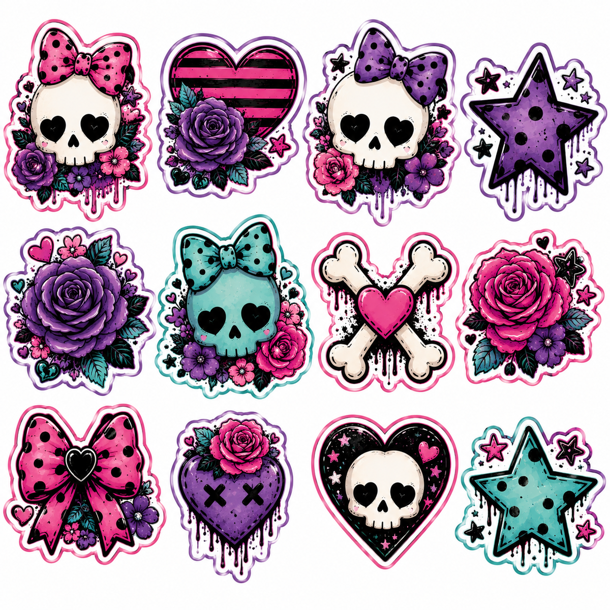 Cute Skulls Scrapbook Kit