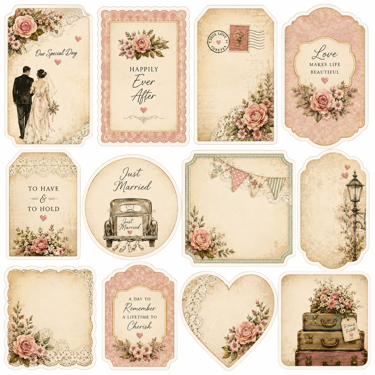 Vintage Wedding Scrapbook Kit