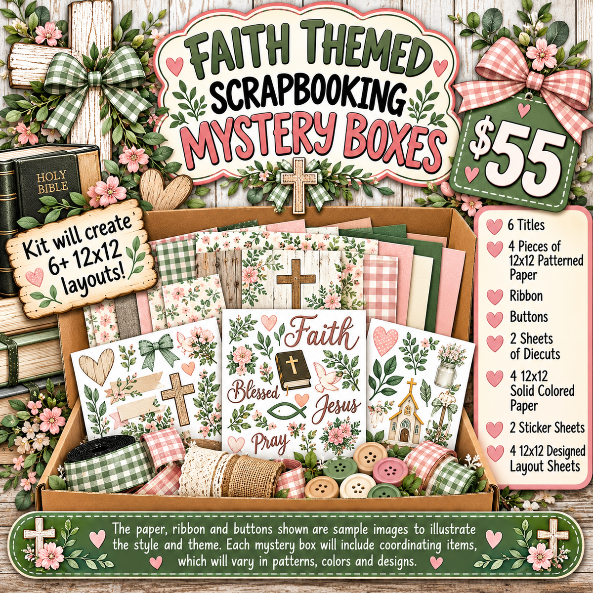 Faith Themed Scrapbboking Mystery Kit