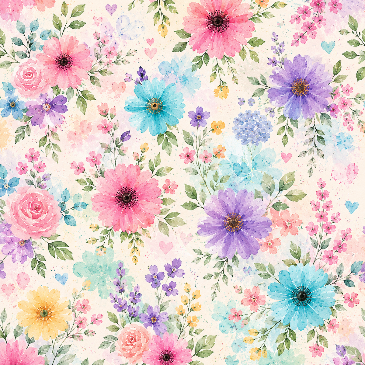 Colorful Floral Scrapbook Kit