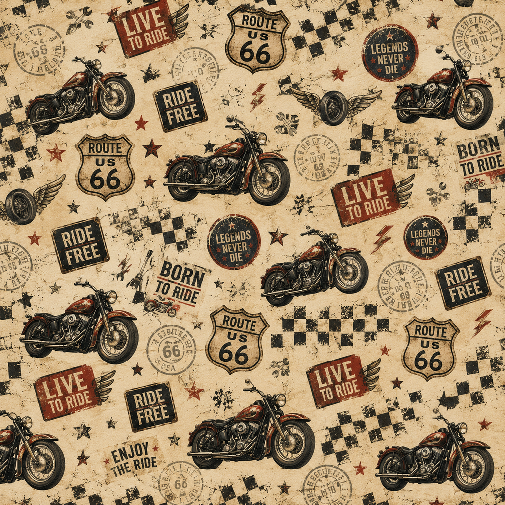 Vintage Motorcycle Scrapbook Kit
