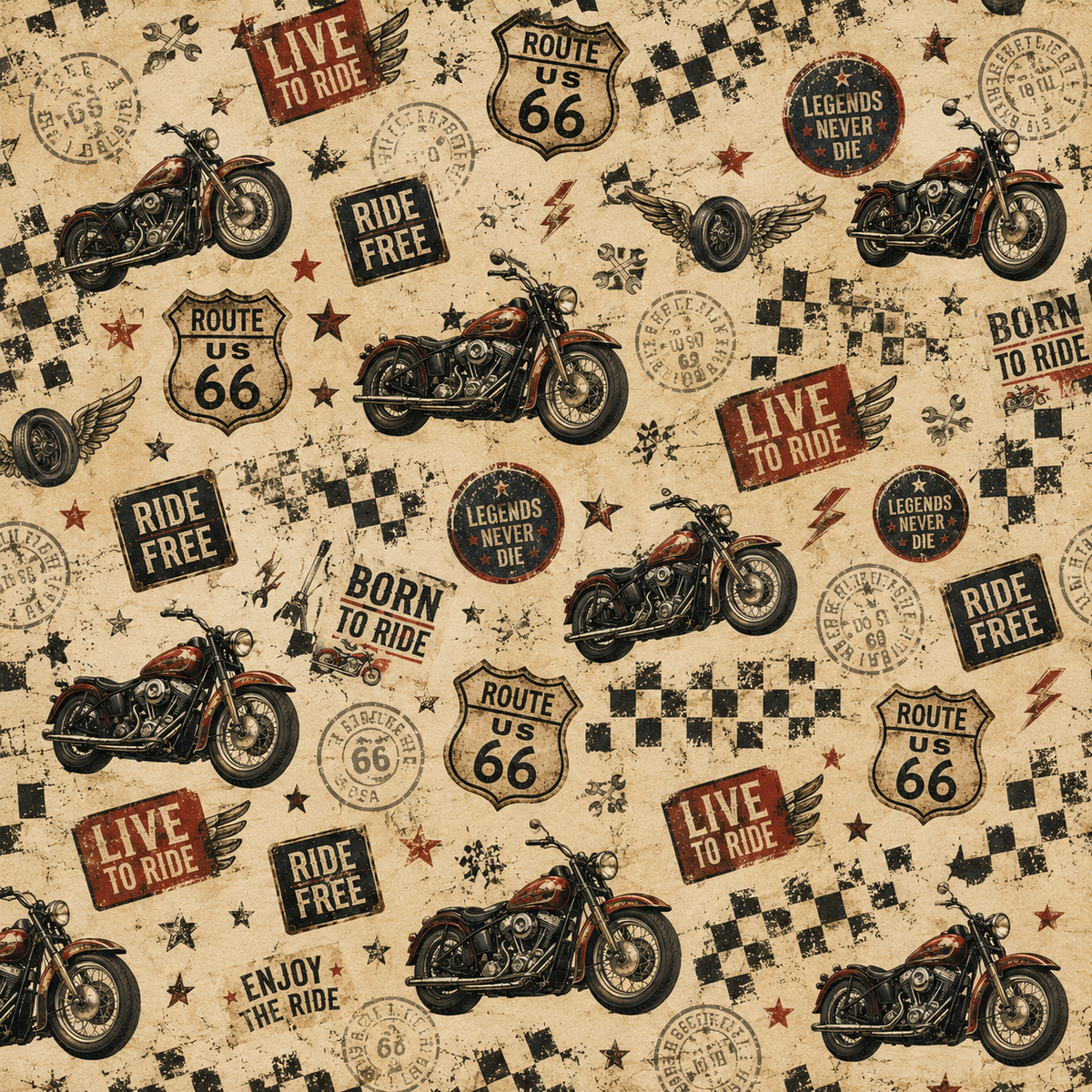 Vintage Motorcycle Scrapbook Kit