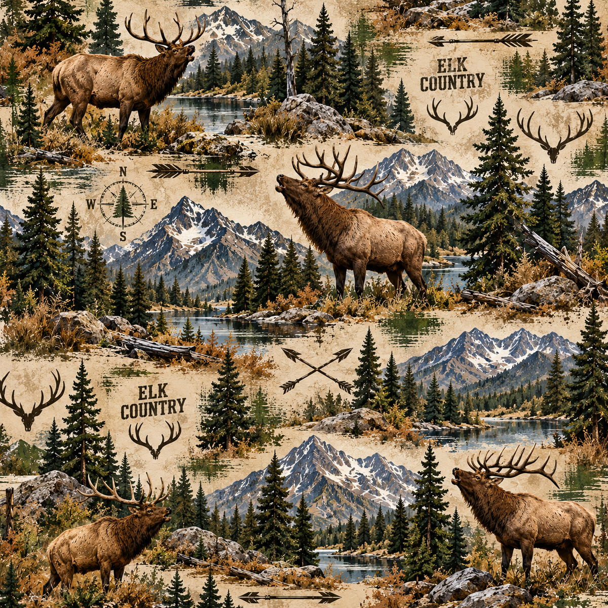 Bow Hunting Elk Scrapbooking Kit