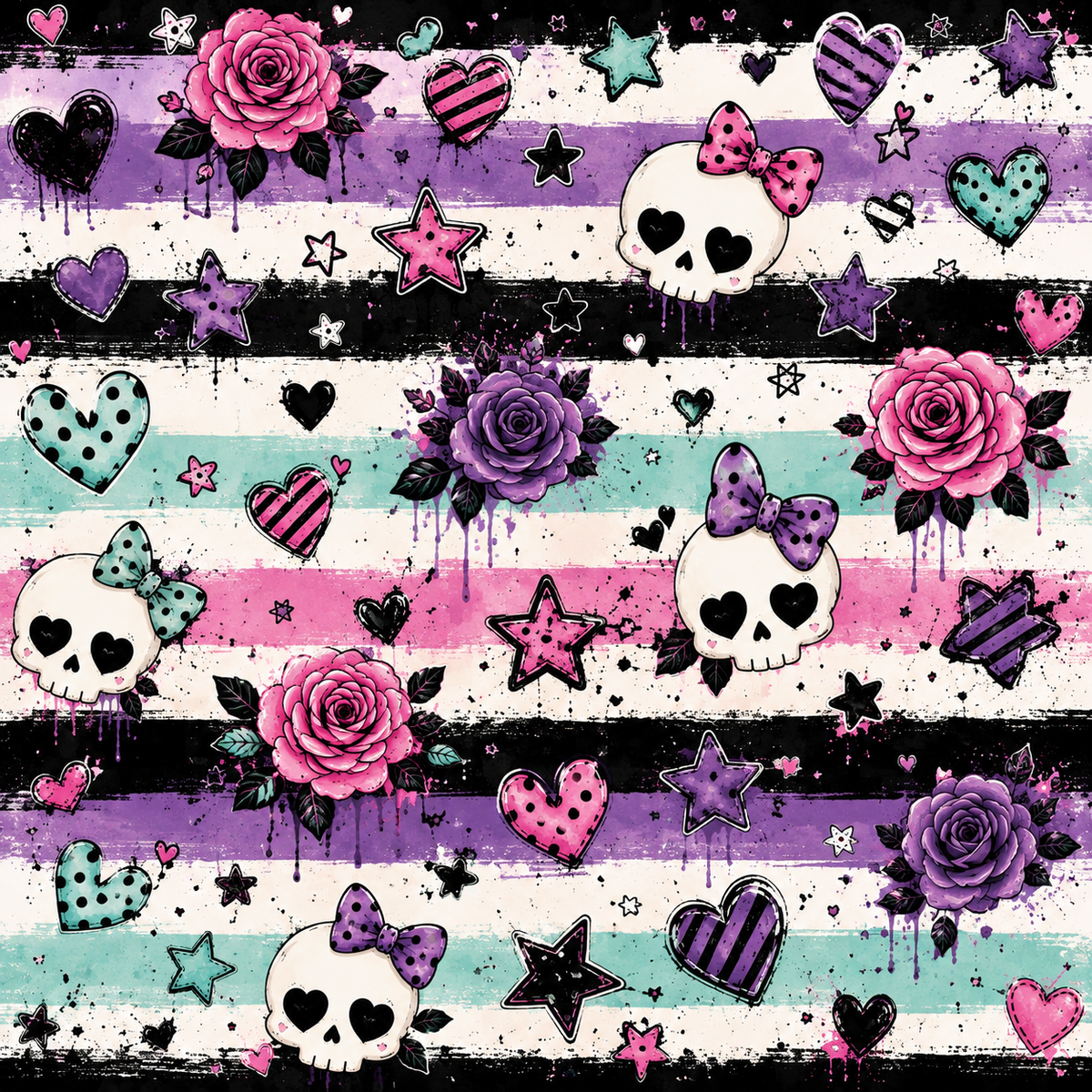 Cute Skulls Scrapbook Kit