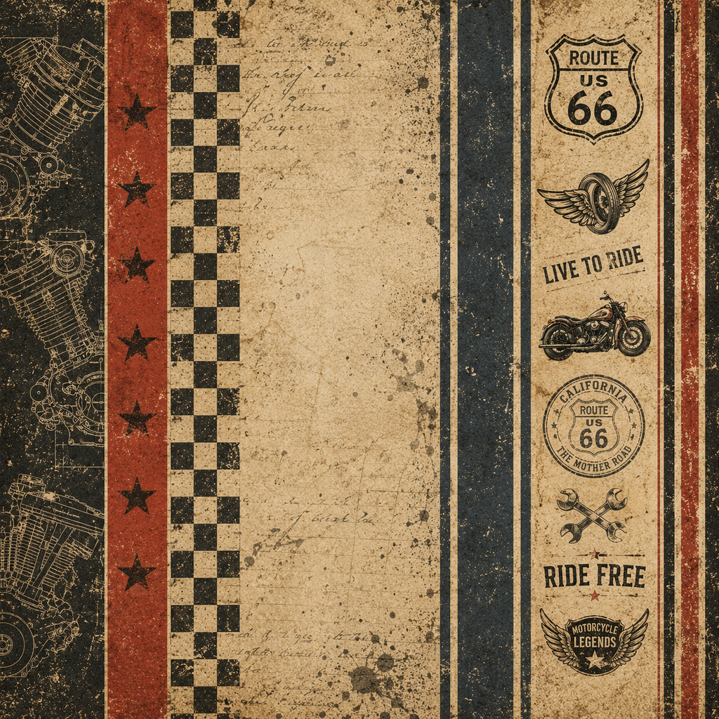 Vintage Motorcycle Scrapbook Kit