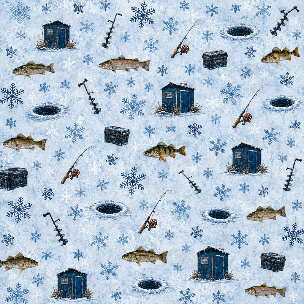 Ice Fishing Scrapbook Kit