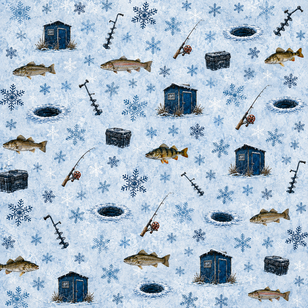 Ice Fishing Scrapbook Kit
