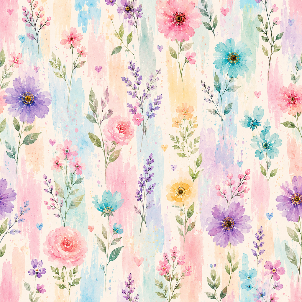 Colorful Floral Scrapbook Kit