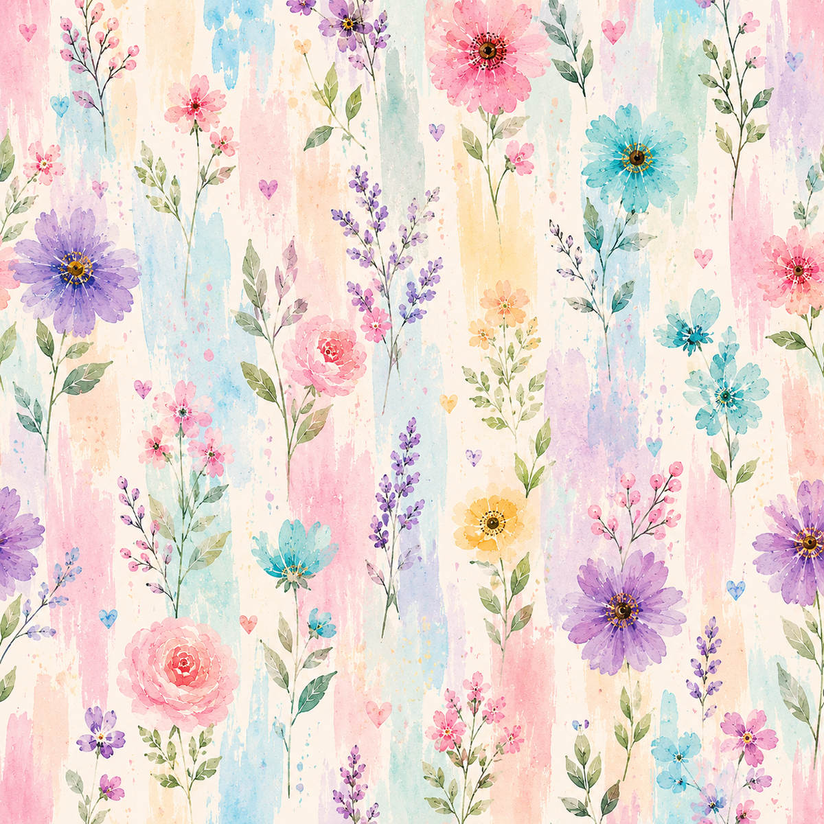 Colorful Floral Scrapbook Kit