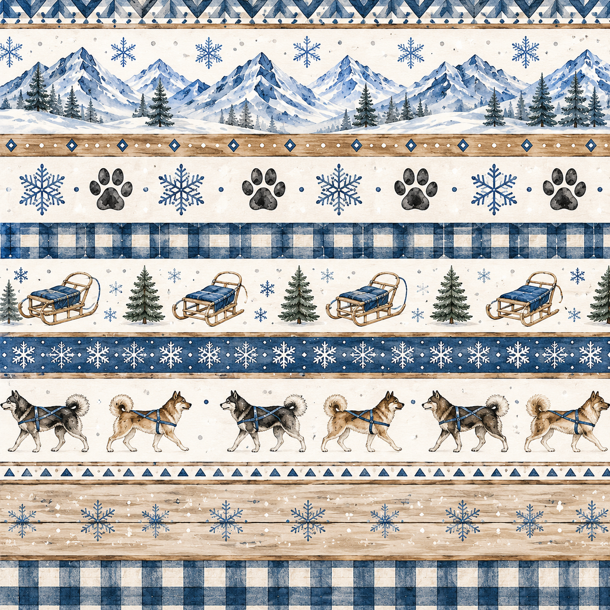 Dog Sledding Scrapbook Kits