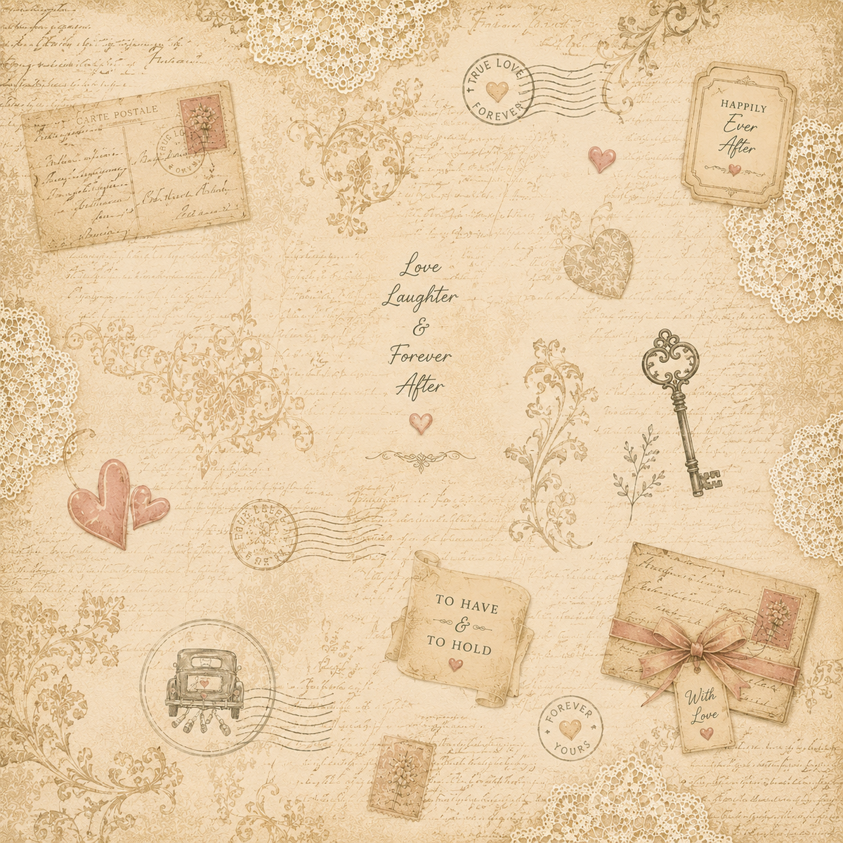Vintage Wedding Scrapbook Kit