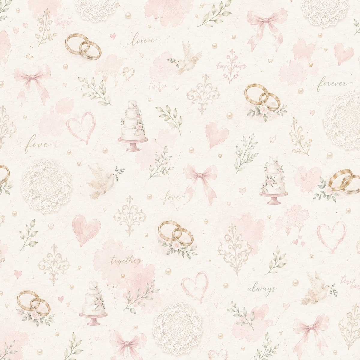 Pastel Wedding Scrapbook Kit