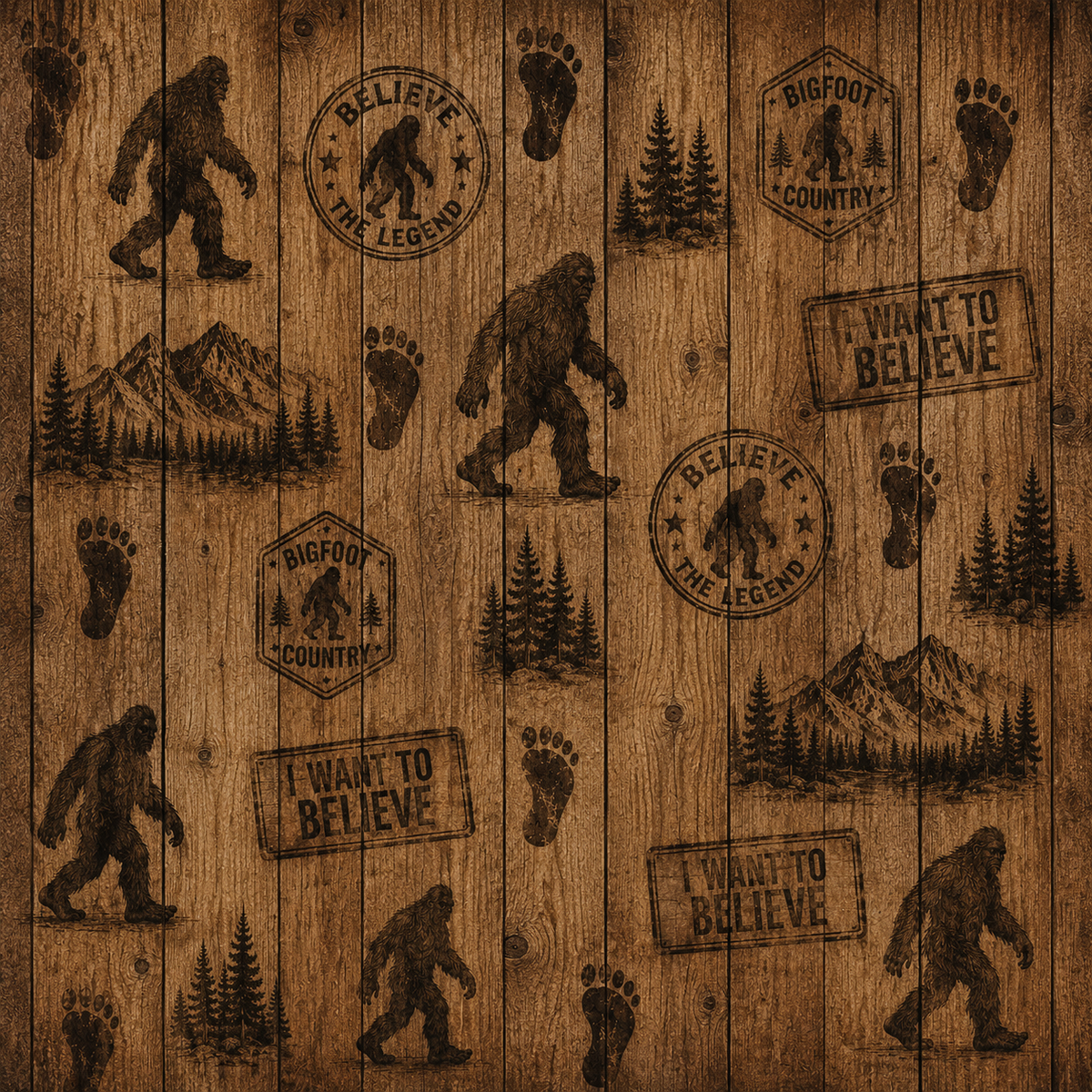 Big Foot He Really Does Exist Scrapbooking Kit