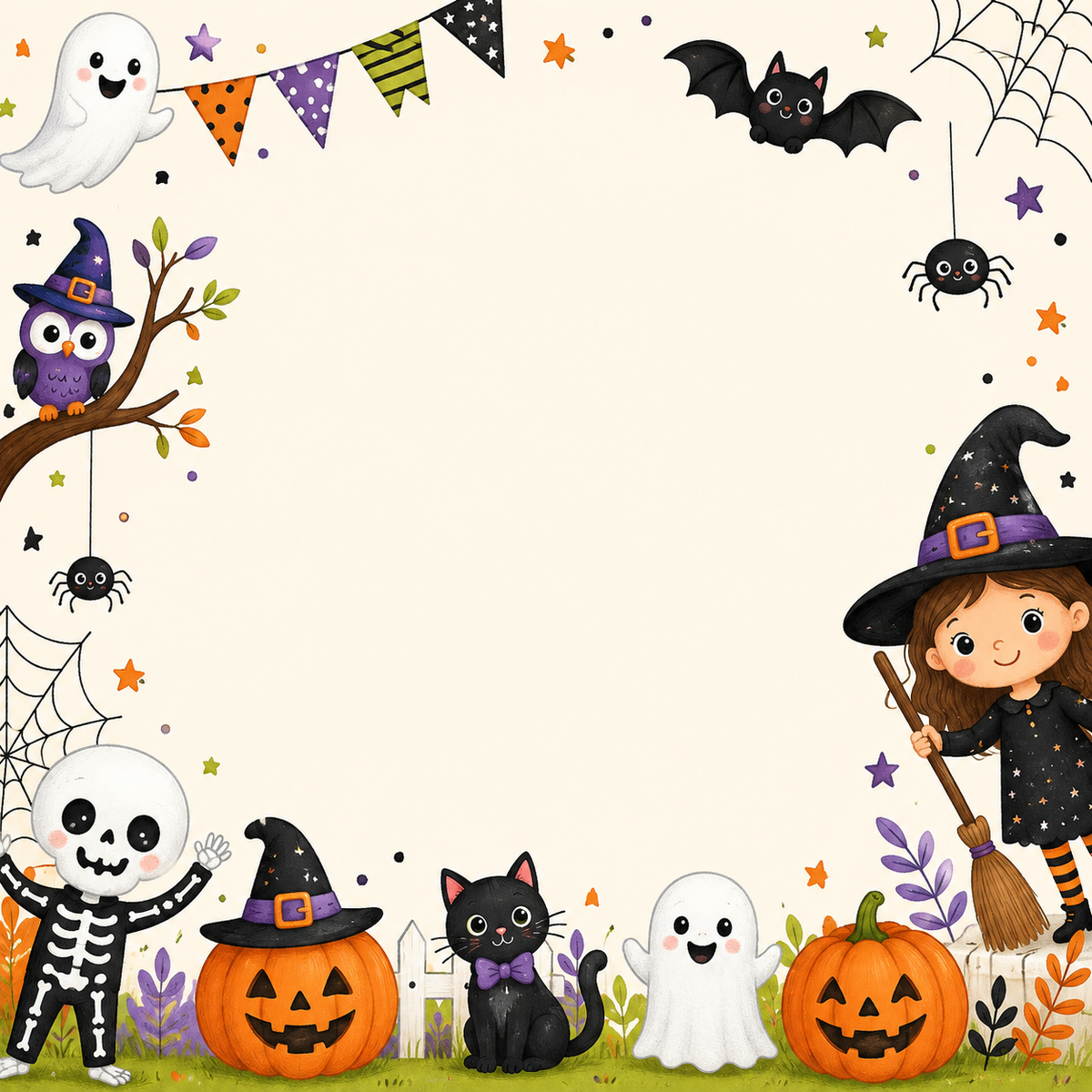 Cute Halloween Girl Scrapbook Kit