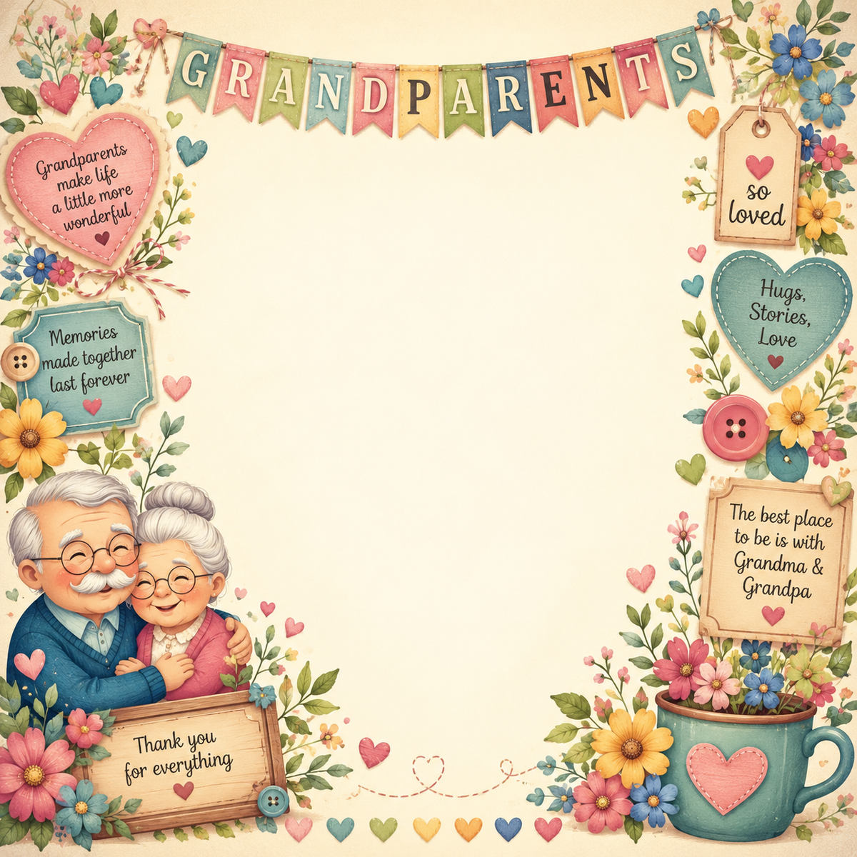 Cute Grandparents Scrapbook Kit