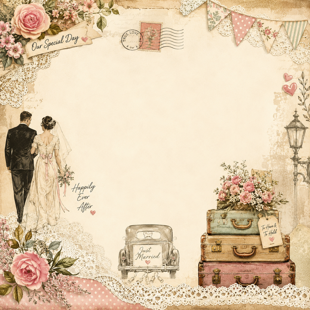 Vintage Wedding Scrapbook Kit