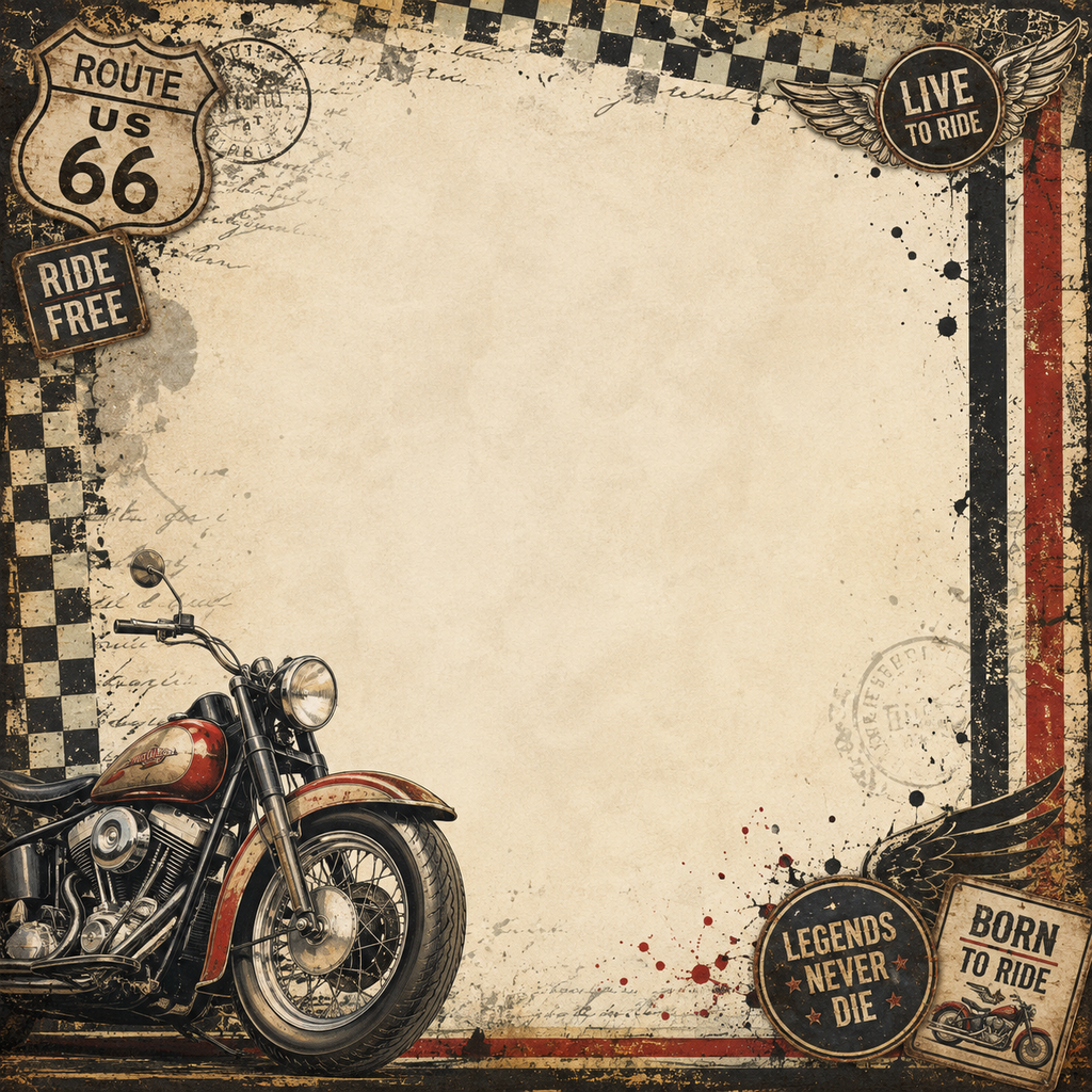 Vintage Motorcycle Scrapbook Kit