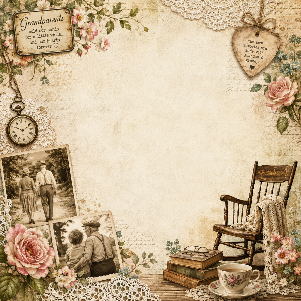Vintage Grandparent Scrapbook Kit