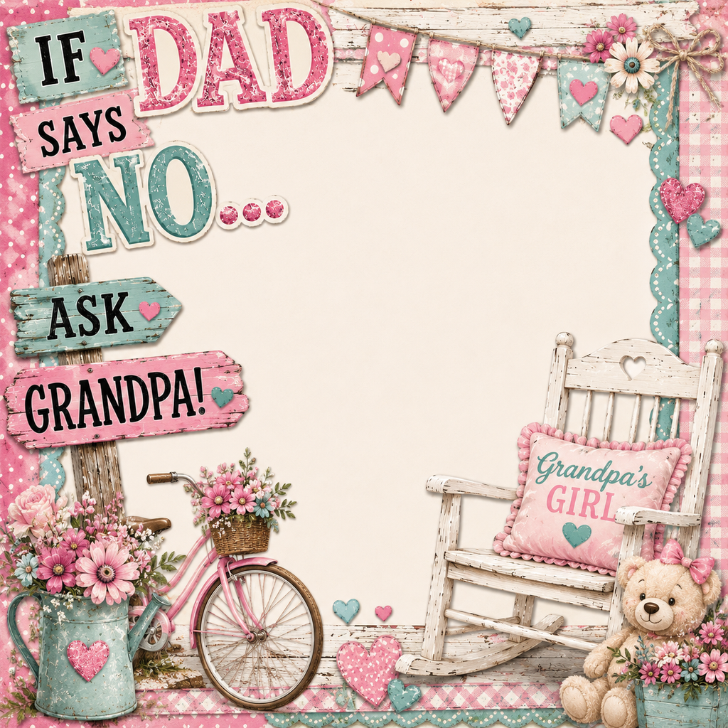 If Dad Says No Ask Grandpa(Girl) Scrapbooking Kit
