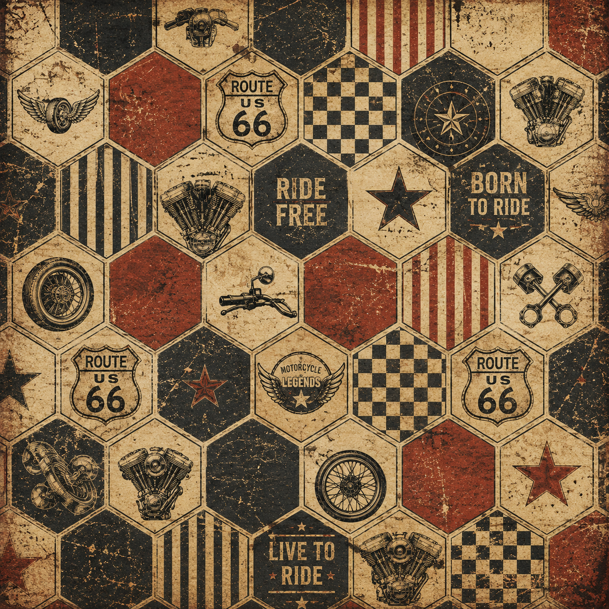 Vintage Motorcycle Scrapbook Kit