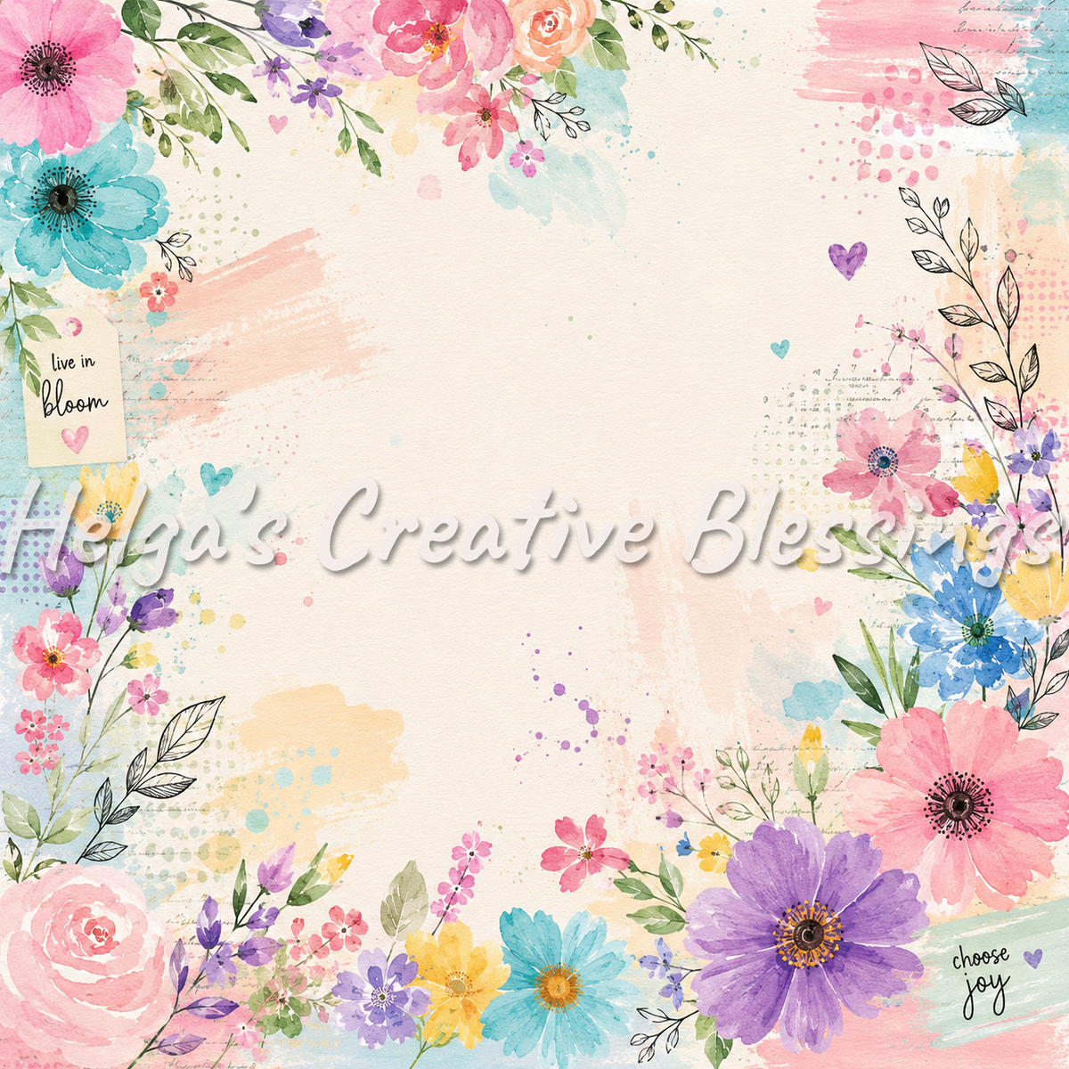 Pretty Floral Frame