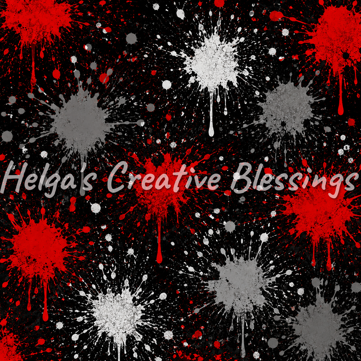 Red White & Grey Splatters