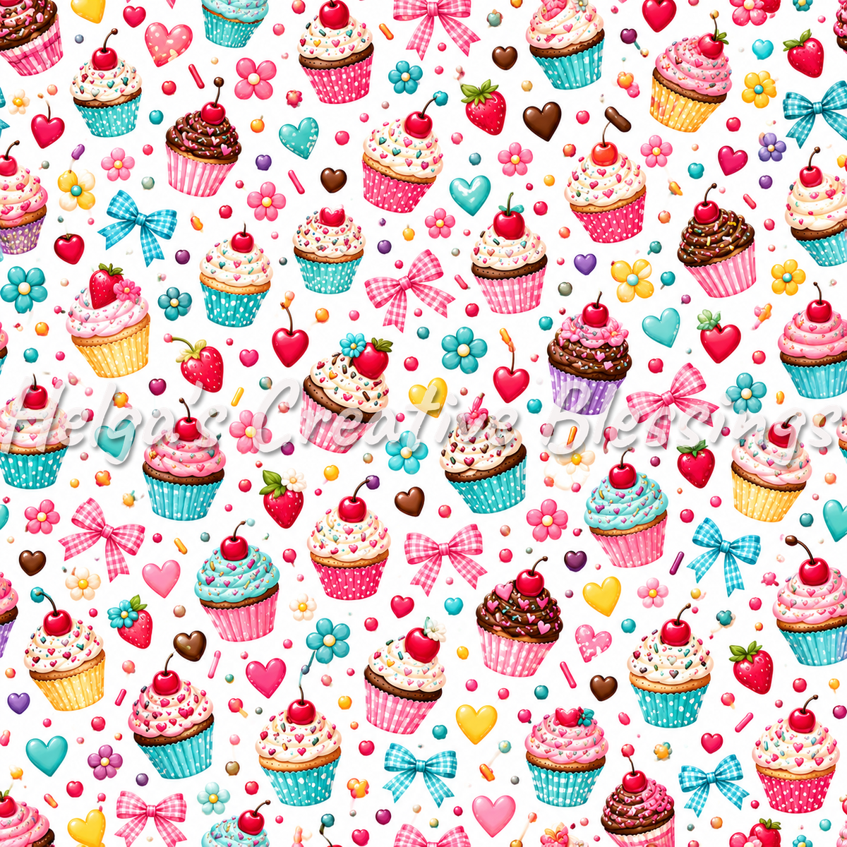Small cupcakes and bows